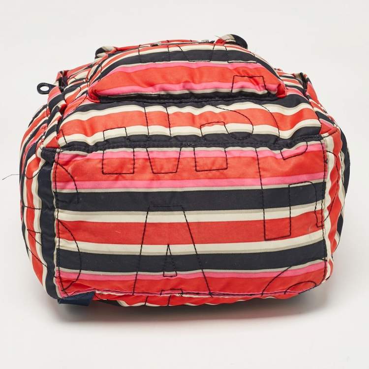 Pre Owned Marc by Marc Jacobs Multicolor Striped Nylon Backpack