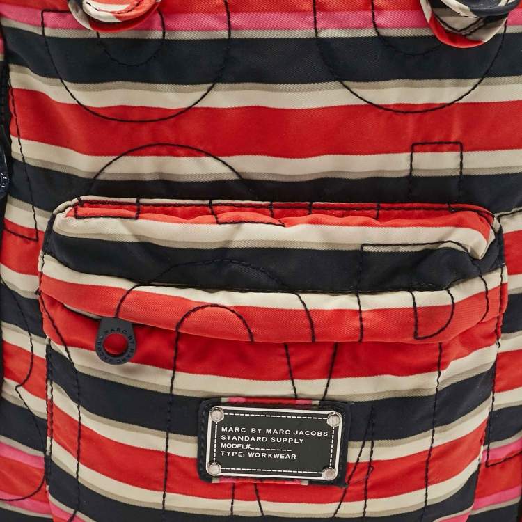 Pre Owned Marc by Marc Jacobs Multicolor Striped Nylon Backpack