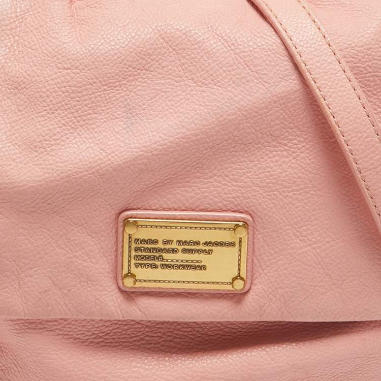 Pre Owned Marc by Marc Jacobs Pink Leather Classic Q Lil Ukita Top Handle Bag