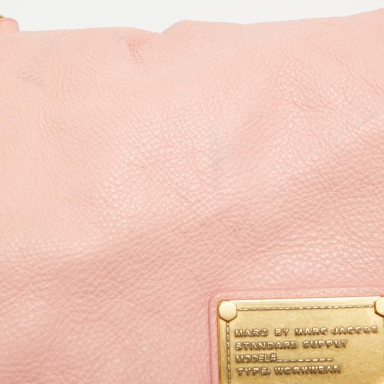 Pre Owned Marc by Marc Jacobs Pink Leather Classic Q Lil Ukita Top Handle Bag