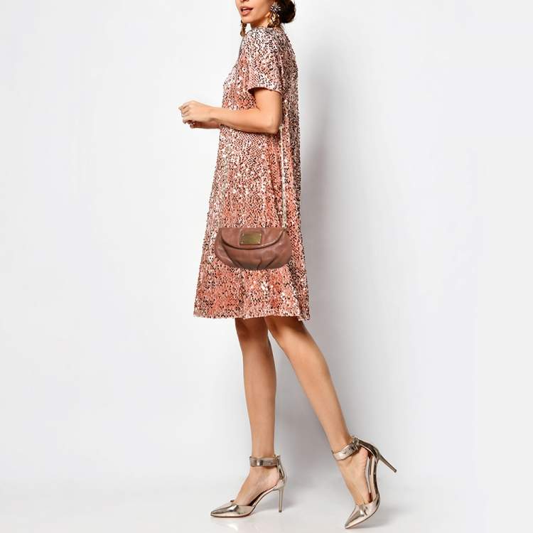 Pre Owned Marc by Marc Jacobs Brown Leather Classic Q Karlie Crossbody Bag