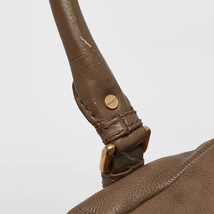 Pre Owned Marc by Marc Jacobs Beige Leather Classic Q Baby Aidan Satchels