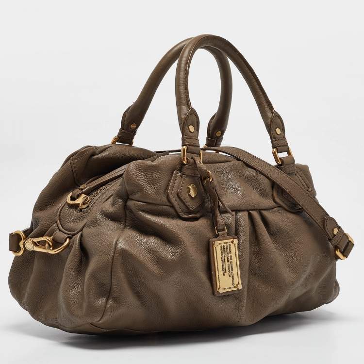 Pre Owned Marc by Marc Jacobs Beige Leather Classic Q Baby Aidan Satchels