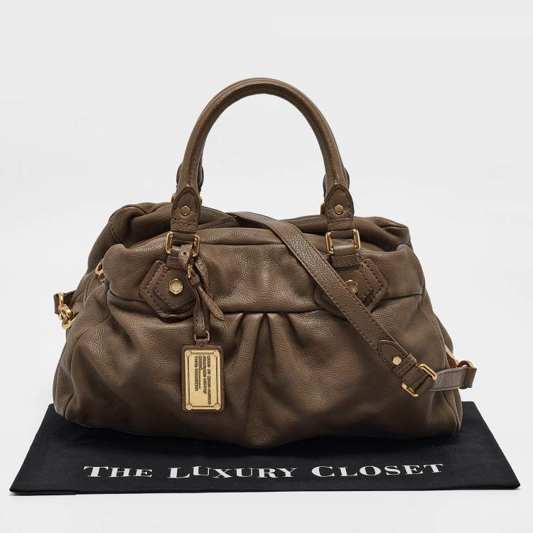 Pre Owned Marc by Marc Jacobs Beige Leather Classic Q Baby Aidan Satchels