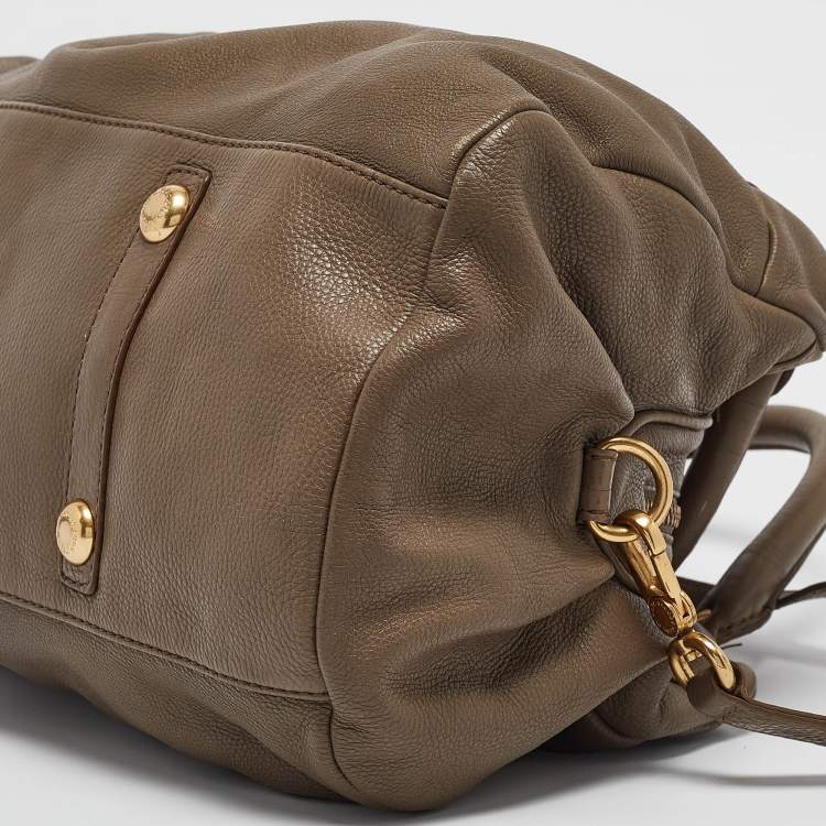 Pre Owned Marc by Marc Jacobs Beige Leather Classic Q Baby Aidan Satchels