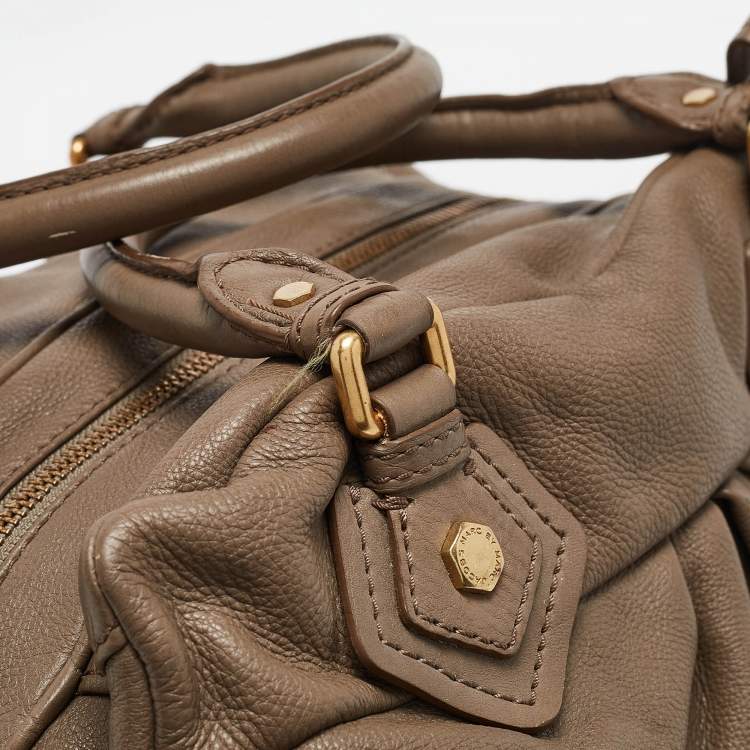 Pre Owned Marc by Marc Jacobs Beige Leather Classic Q Baby Aidan Satchels