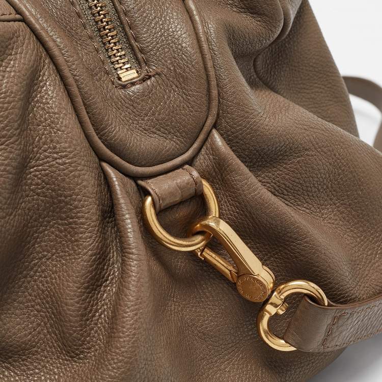 Pre Owned Marc by Marc Jacobs Beige Leather Classic Q Baby Aidan Satchels