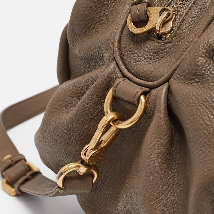 Pre Owned Marc by Marc Jacobs Beige Leather Classic Q Baby Aidan Satchels