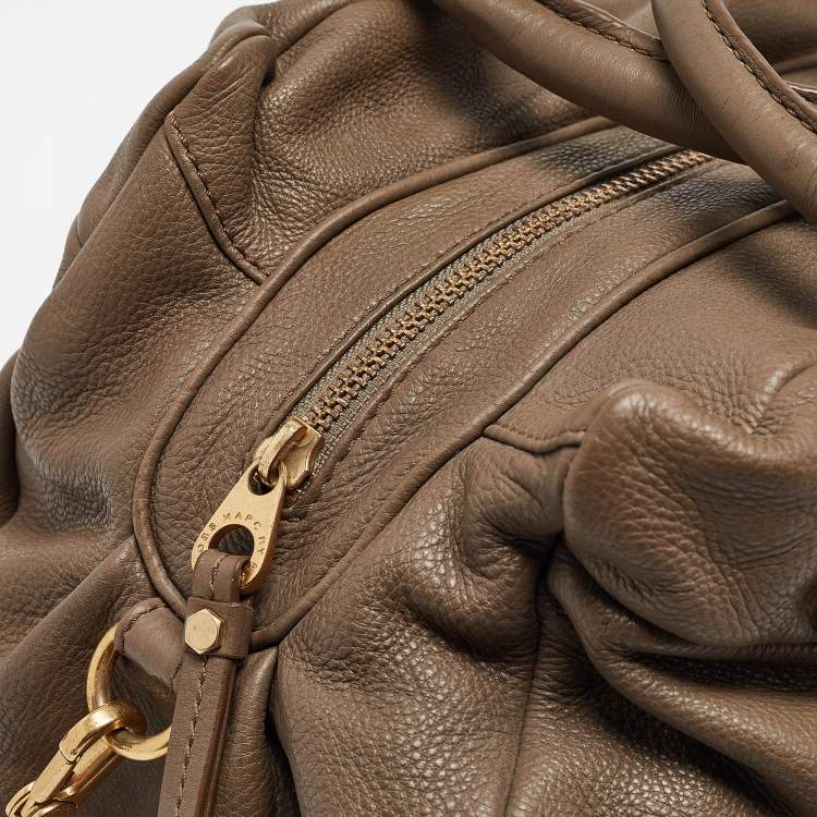 Pre Owned Marc by Marc Jacobs Beige Leather Classic Q Baby Aidan Satchels