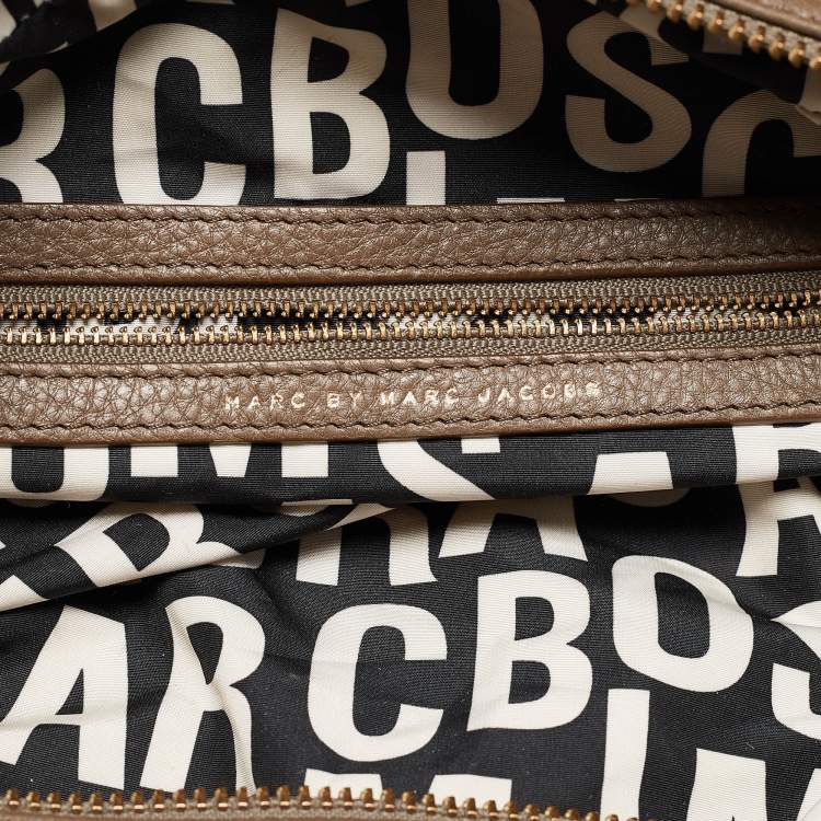 Pre Owned Marc by Marc Jacobs Beige Leather Classic Q Baby Aidan Satchels