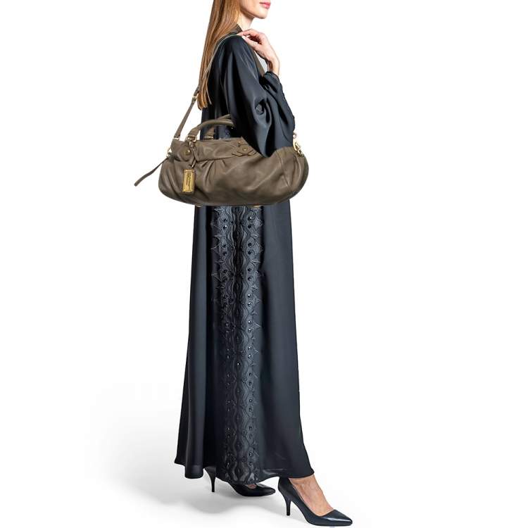 Pre Owned Marc by Marc Jacobs Beige Leather Classic Q Baby Aidan Satchels