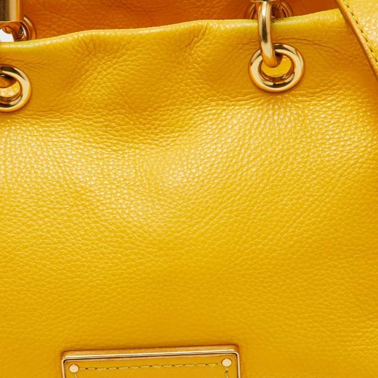 Pre Owned Marc by Marc Jacobs Yellow Leather Too Hot to Handle Tote