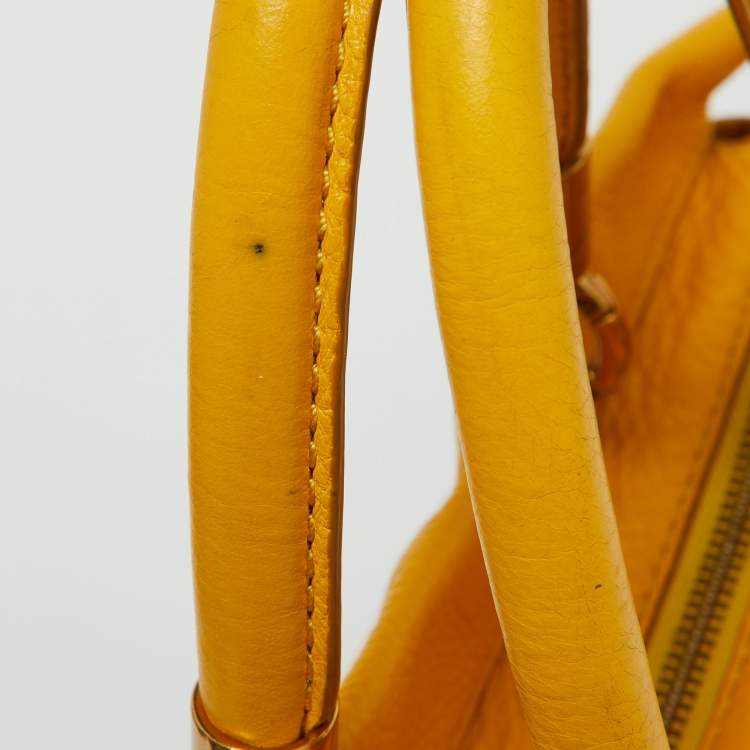 Pre Owned Marc by Marc Jacobs Yellow Leather Too Hot to Handle Tote