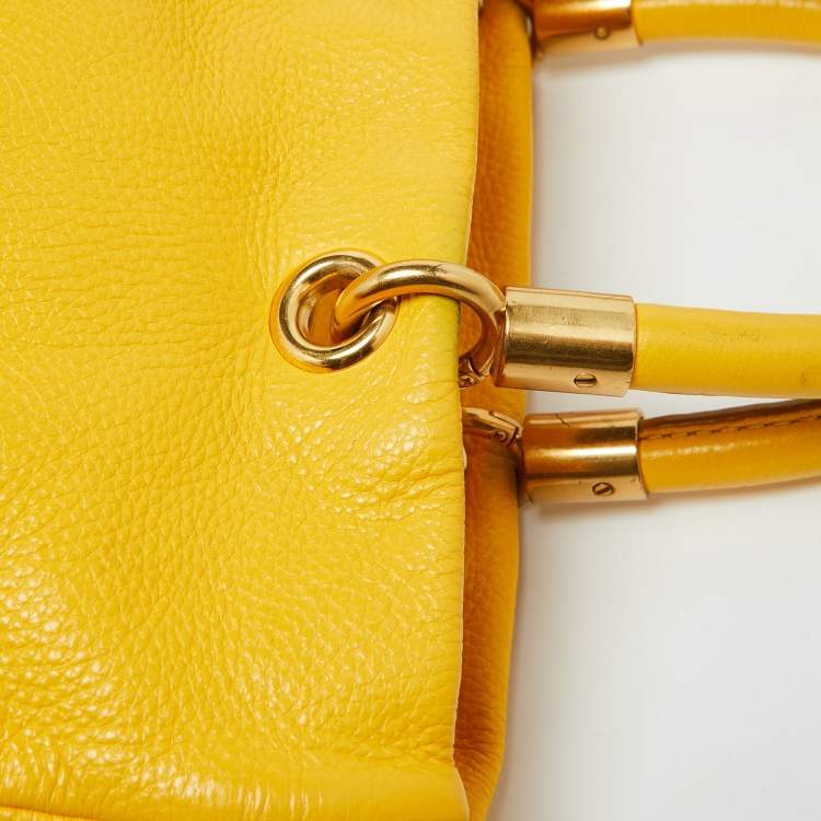 Pre Owned Marc by Marc Jacobs Yellow Leather Too Hot to Handle Tote