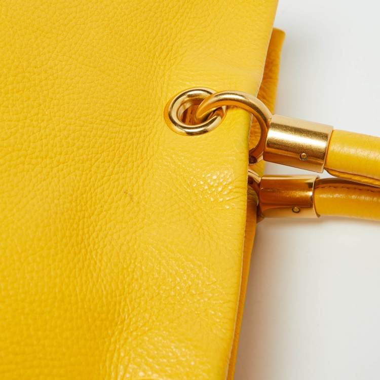 Pre Owned Marc by Marc Jacobs Yellow Leather Too Hot to Handle Tote