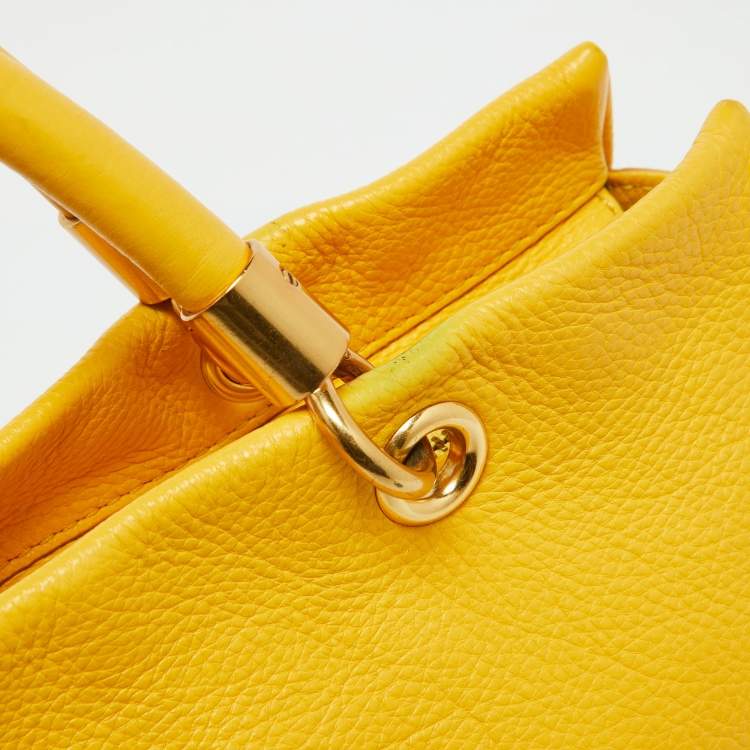 Pre Owned Marc by Marc Jacobs Yellow Leather Too Hot to Handle Tote