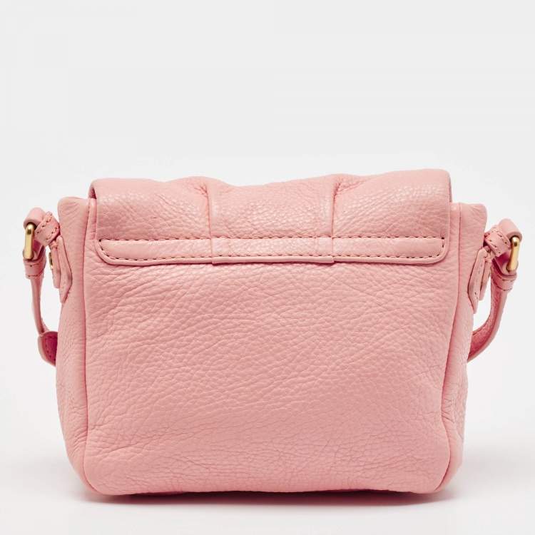 Pre Owned Marc by Marc Jacobs Pink Leather Classic Q Isabelle Crossbody Bag