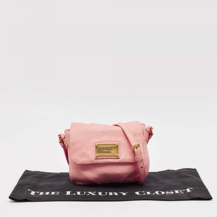 Pre Owned Marc by Marc Jacobs Pink Leather Classic Q Isabelle Crossbody Bag