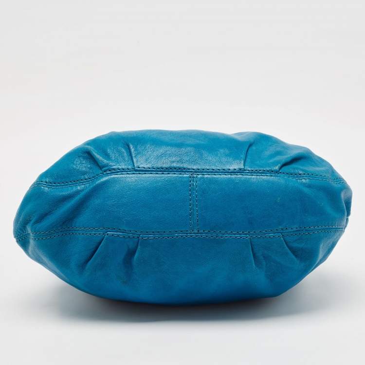 Pre Owned Marc by Marc Jacobs Blue Leather Classic Q Hillier Hobo
