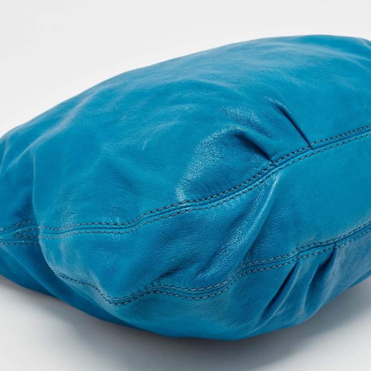 Pre Owned Marc by Marc Jacobs Blue Leather Classic Q Hillier Hobo