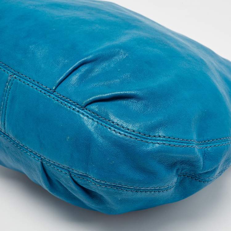 Pre Owned Marc by Marc Jacobs Blue Leather Classic Q Hillier Hobo