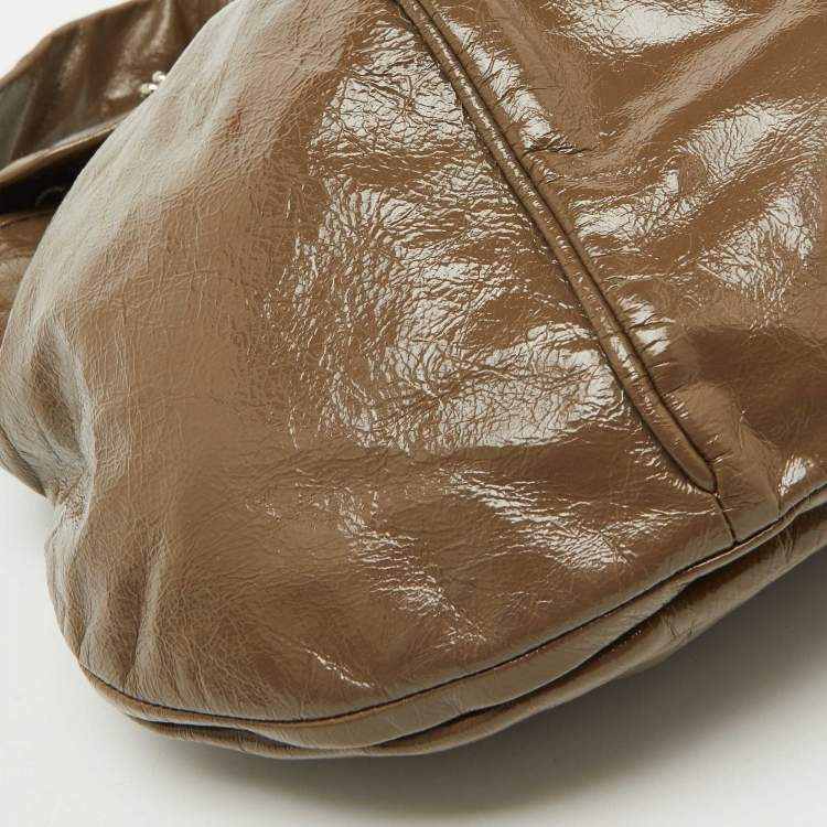 Pre Owned Marc by Marc Jacobs Brown Leather Turnlock Hobo