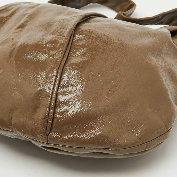 Pre Owned Marc by Marc Jacobs Brown Leather Turnlock Hobo
