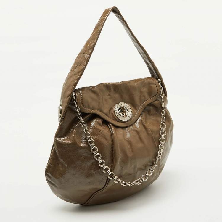 Pre Owned Marc by Marc Jacobs Brown Leather Turnlock Hobo