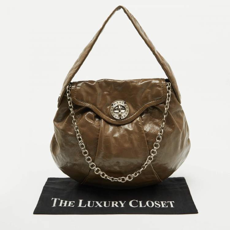 Pre Owned Marc by Marc Jacobs Brown Leather Turnlock Hobo