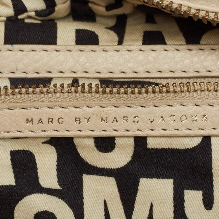 Pre Owned Marc by Marc Jacobs Off White Leather Classic Q Baby Groovee Satchel