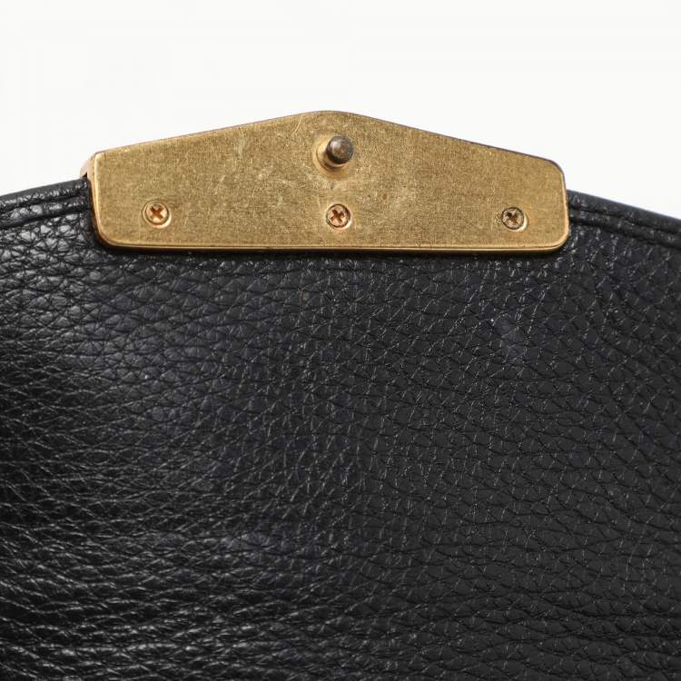 Pre Owned Marc by Marc Jacobs Black Leather Trifold Continental Wallet