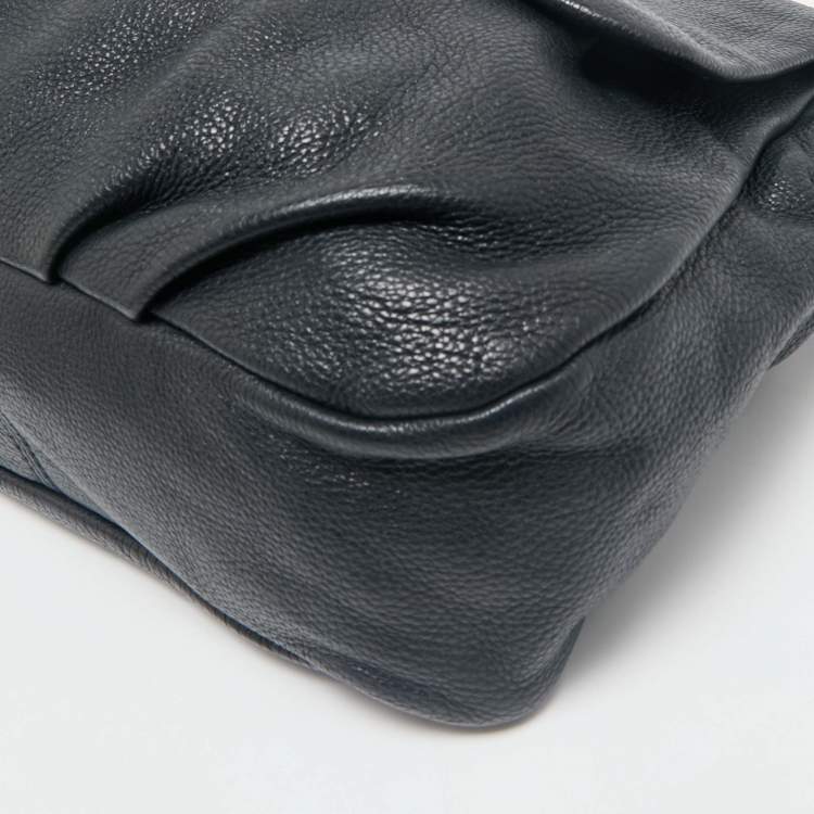Pre Owned Marc by Marc Jacobs Navy Blue Pebbled Leather Classic Q Lil Ukita Bag