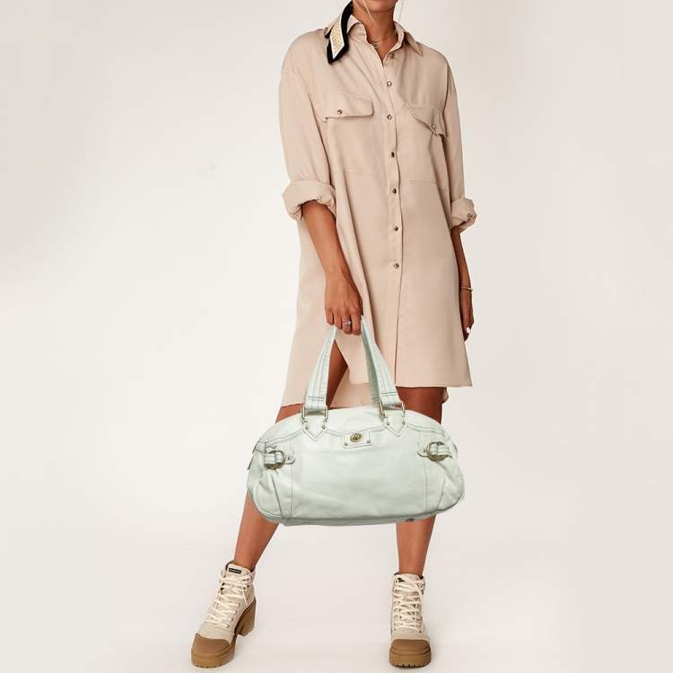 Pre Owned Marc by Marc Jacobs Off White Leather Totally Benny Satchel