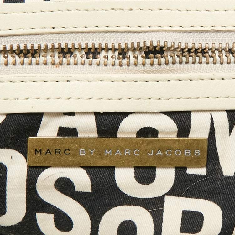 Pre Owned Marc by Marc Jacobs Off White Leather Totally Benny Satchel