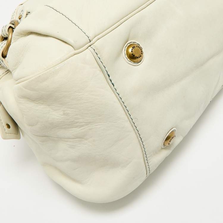 Pre Owned Marc by Marc Jacobs Off White Leather Totally Benny Satchel