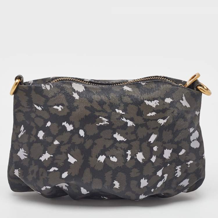 Pre Owned Marc by Marc Jacobs Black/Grey Animal Printed Leather Shoulder Bag