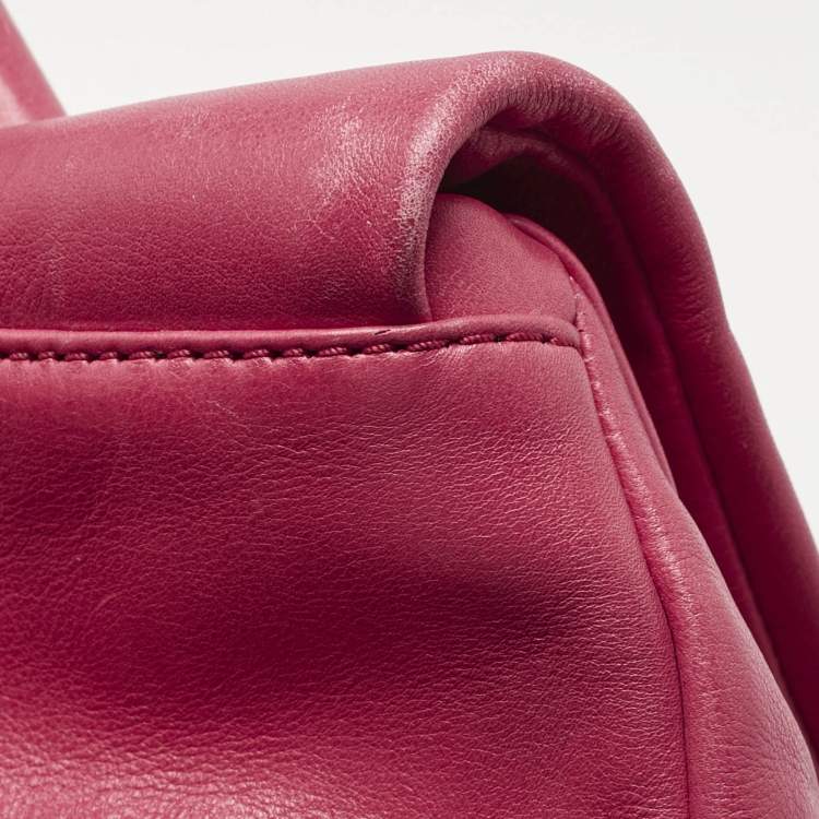 Pre Owned Marc by Marc Jacobs Dark Pink Leather Marchive Backpack