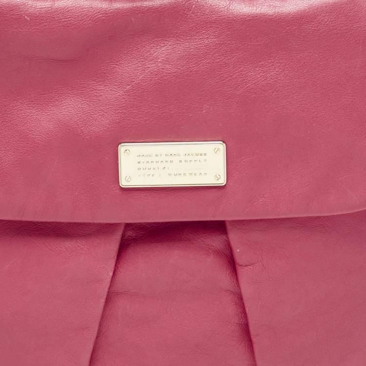Pre Owned Marc by Marc Jacobs Dark Pink Leather Marchive Backpack