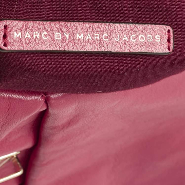 Pre Owned Marc by Marc Jacobs Dark Pink Leather Marchive Backpack