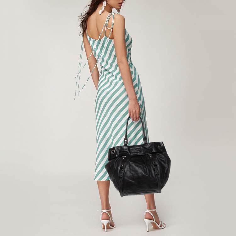 Pre Owned Marc by Marc Jacobs Black Leather Classic Shopper Tote