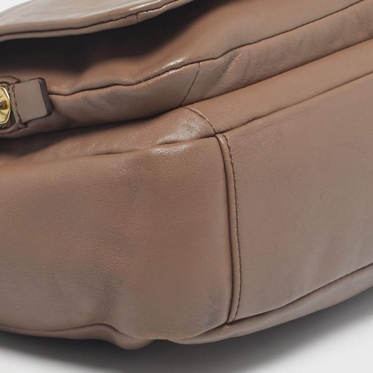 Pre Owned Marc By Marc Jacobs Beige Leather Goodbye Columbus Top Handle Bag