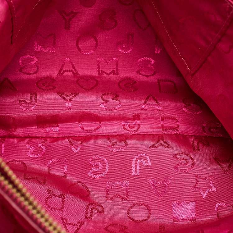 Pre Owned Marc By Marc Jacobs Red/Fuchsia Leather Bob’s Memphis Top Handle Bag