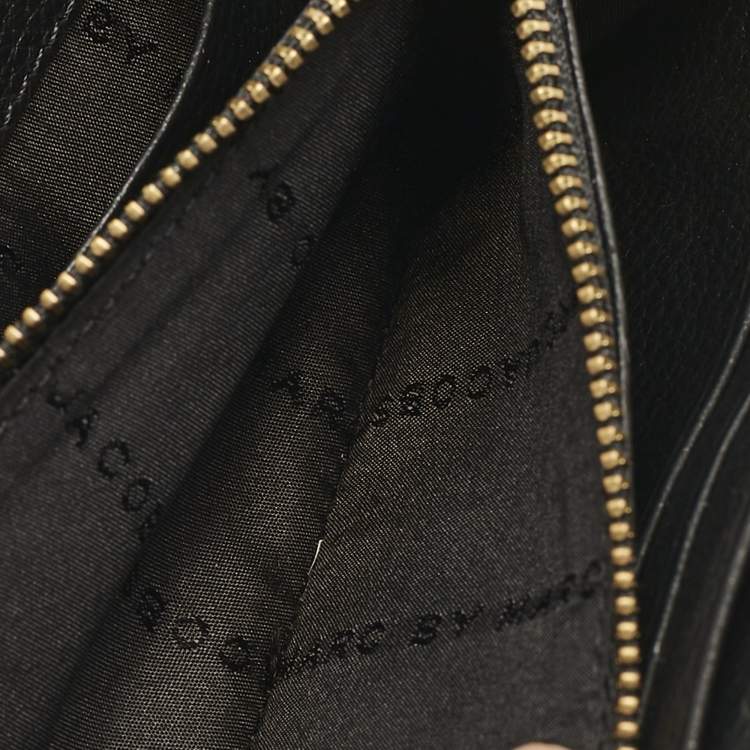 Pre Owned Marc by Marc Jacobs Black Leather Too Hot to Handle Continental Wallet