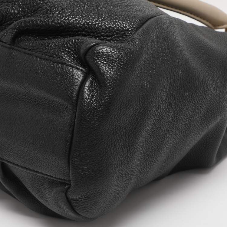 Pre Owned Marc by Marc Jacobs Black Leather Classic Q Francesca Tote