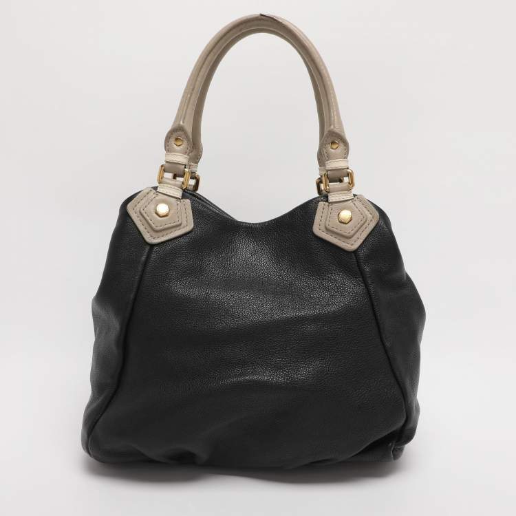 Pre Owned Marc by Marc Jacobs Black Leather Classic Q Francesca Tote