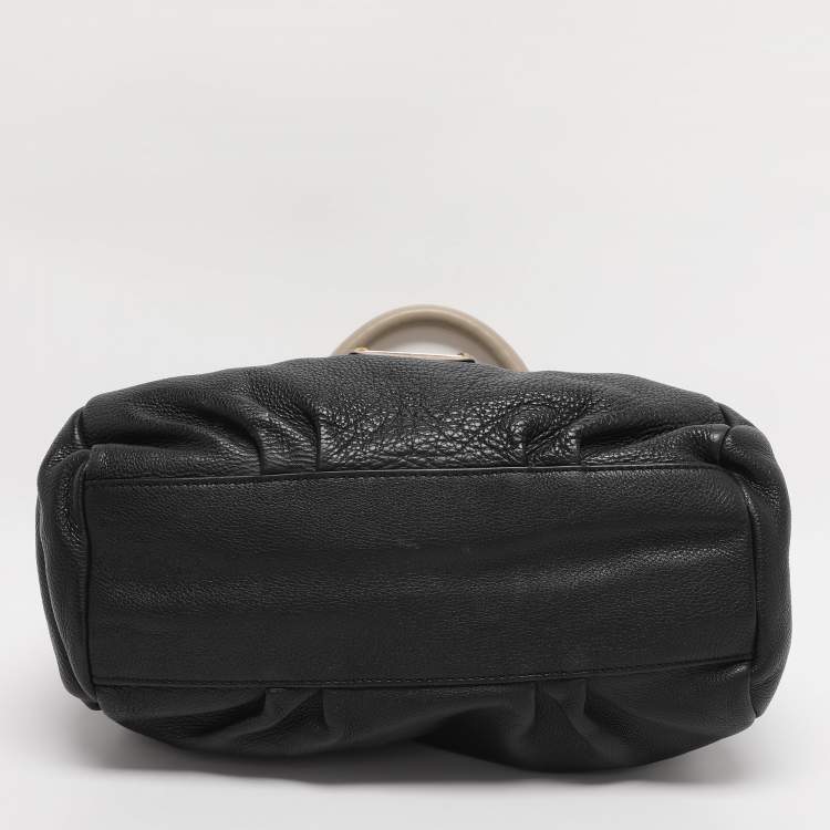 Pre Owned Marc by Marc Jacobs Black Leather Classic Q Francesca Tote