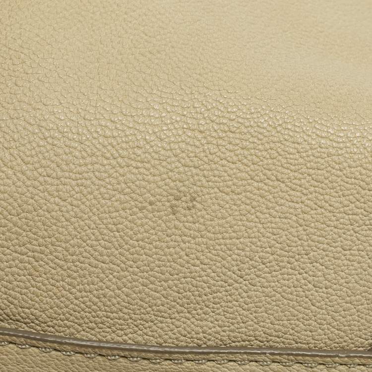 Pre Owned Marc by Marc Jacobs Belmont Cream/Grey Leather Satchel