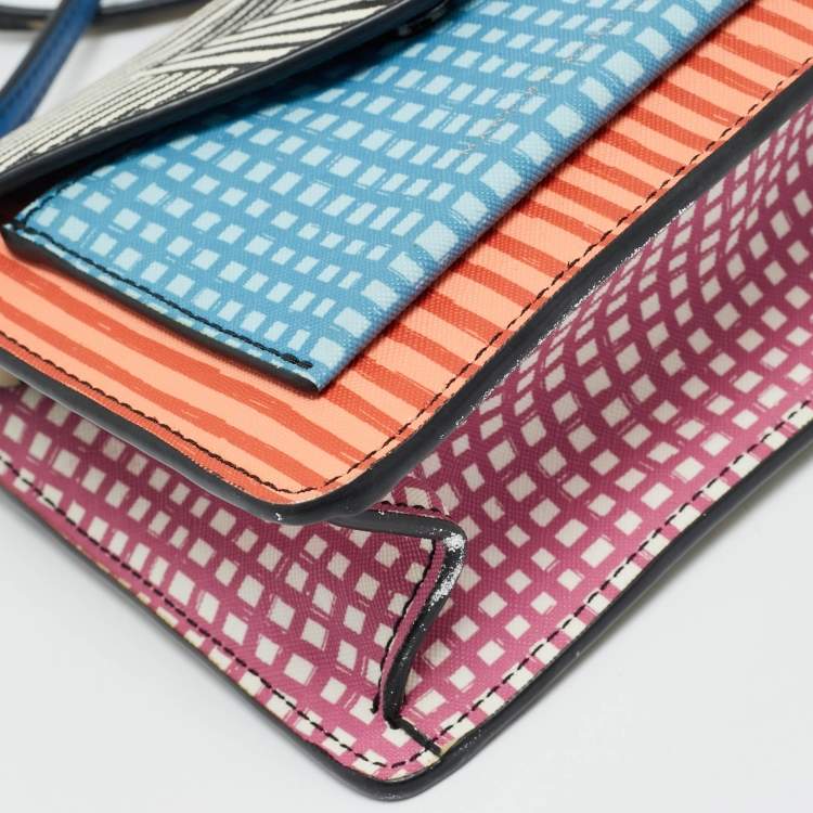 مملوكة مسبقًا Marc by Marc Jacobs Metropoli Stripe Multicolor Coated Canvas Crossbody Bag