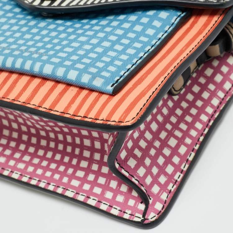 مملوكة مسبقًا Marc by Marc Jacobs Metropoli Stripe Multicolor Coated Canvas Crossbody Bag