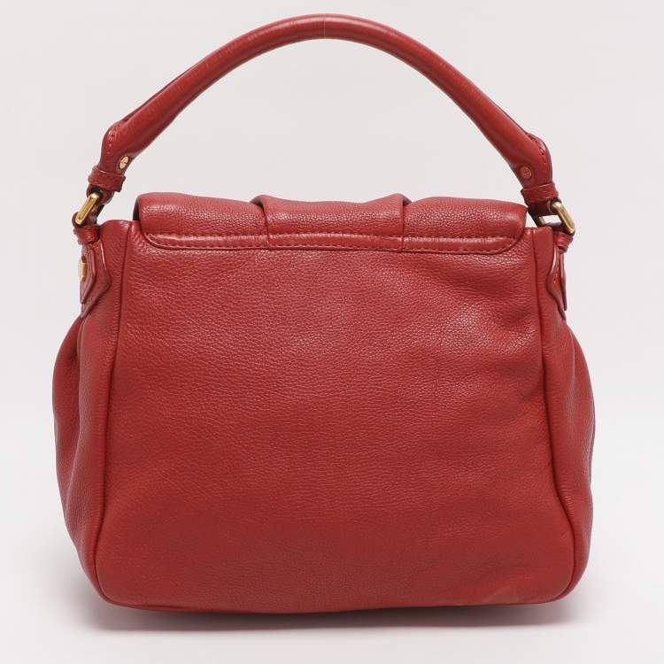 Pre Owned Marc by Marc Jacobs Q Lil Ukita Orange Leather Shoulder Bag